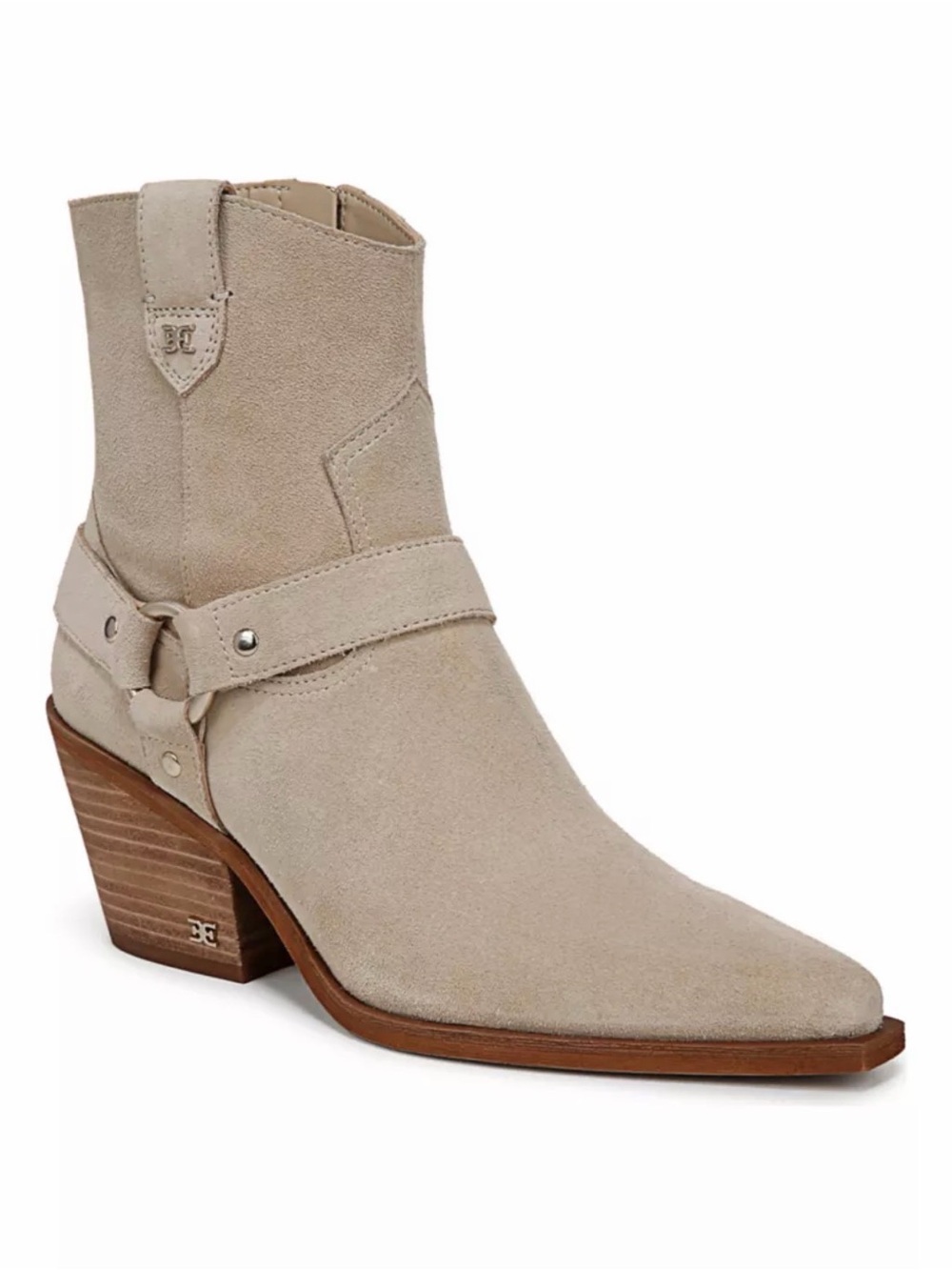 Sam Edelman Winston Sand Suede Western Harness Ankle Boot 10.5